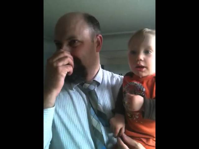 Timon, Thanasis, and Daddy making a funny sound