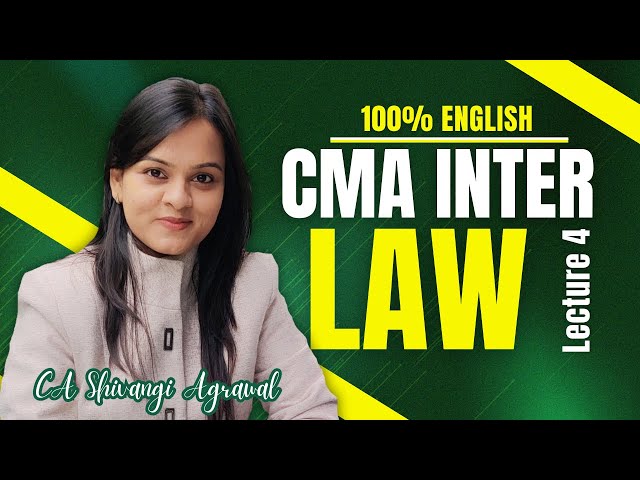 CMA Inter Law in 100% English | Preliminary L3