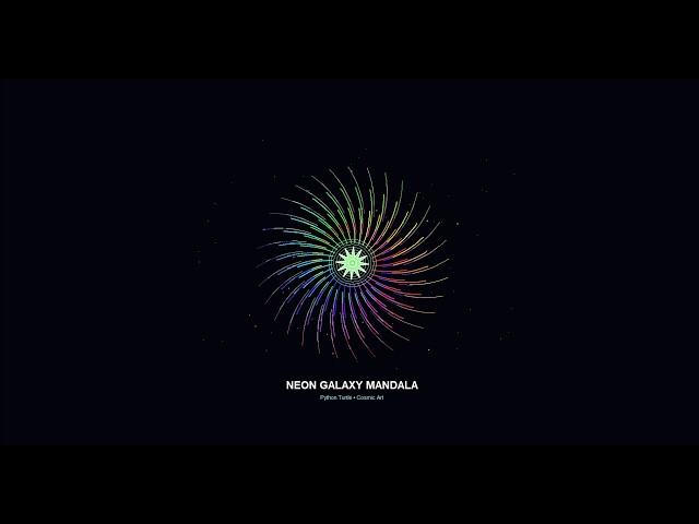 NEON GALAXY MANDALA  | Amazing Animation by Using Python