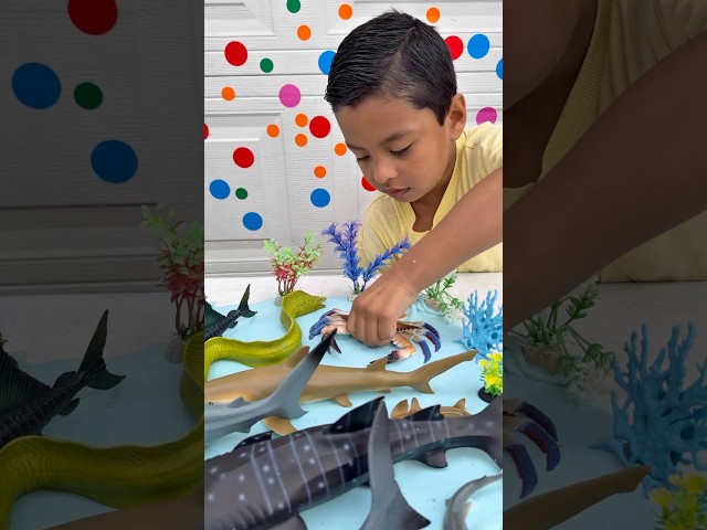Ocean Creatures in the slime #shorts #kids