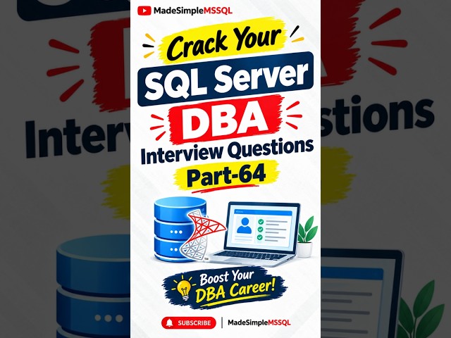 SQL Server Interview Questions | #databaseconcepts #sql #coding #learnsql | @MadeSimpleMSSQL