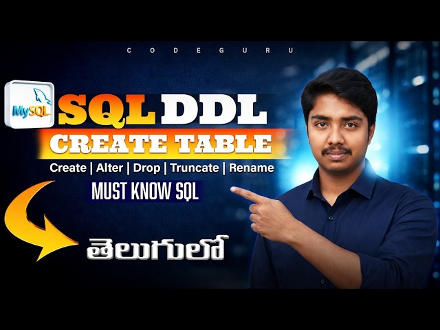 SQL DDL Commands in Telugu | Create, Drop, Alter, Truncate Explained | Part 1| CodeGuru