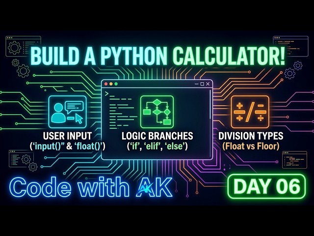 Build Your First Python Calculator! (if/else & User Input) | Day 06 #python