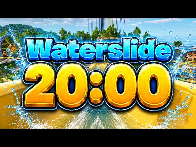 20 Minute Timer | Water Slide Countdown 🌊🎢