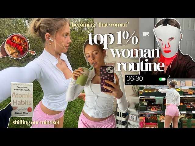 trying the TOP 1% WOMAN ROUTINE˚｡⋆୨୧˚ how to stay productive, healthy and balanced 💗🪽