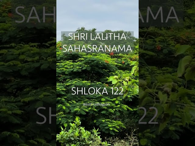 Shri Lalitha Sahasranamam Shloka 122 | देवेशी दण्डनीतिस्था |  Lalitha Sahasranamam |Just Sudha Gyan