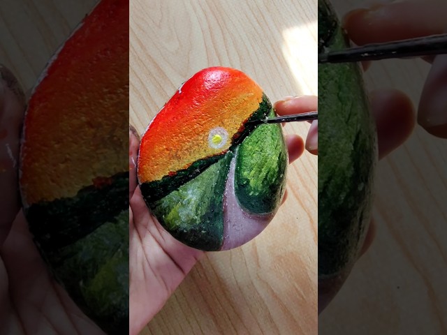 Rock painting ideas with acrylic colour#att #painting