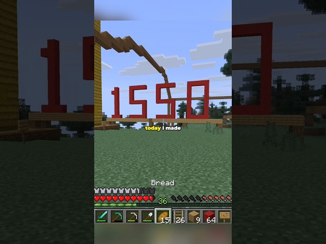 1550 in Minecraft for 1550 subscribers #minecraft