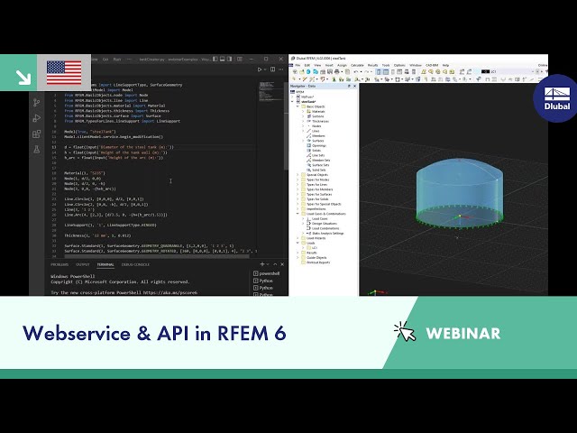 خدمة الويب وواجهة برمجة التطبيقات في RFEM 6