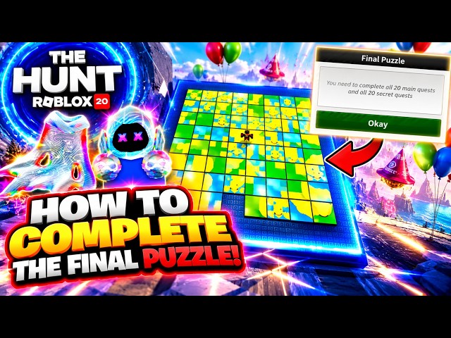How To COMPLETE The FINAL PUZZLE FAST in The Hunt: Roblox 20! (SLIDING PUZZLE GUIDE)