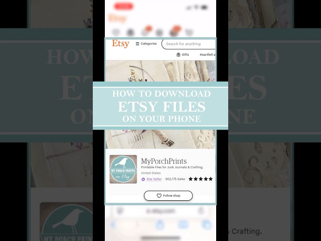 How To Download and Print Etsy Files From Your Phone | My Porch Prints Tutorials