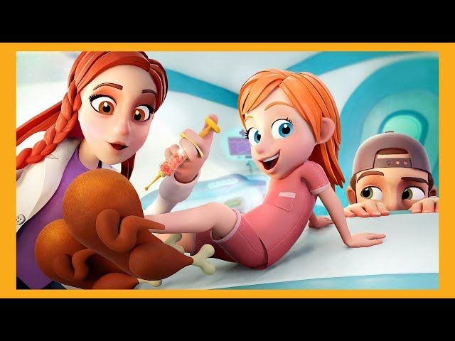 Turkey Feet Animation! Adley visits the doctor for Stickerpox with Dr. Dad! New 3D!