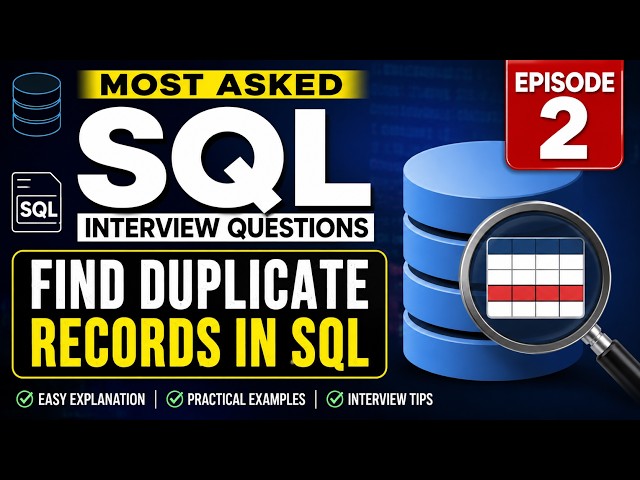 Most Asked SQL Interview Questions #2 | Find Duplicate Records in SQL | SQL Interview Questions