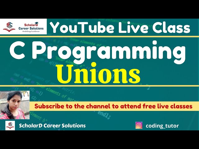 Unions | C Programming for Beginners | Coding Simplified #cprogramming #codingclass #programming
