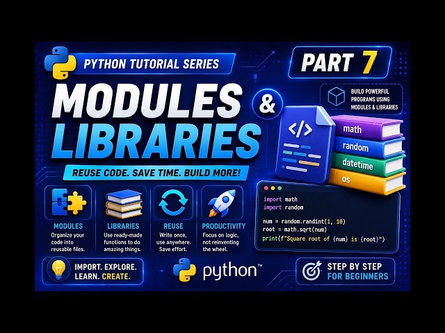PYTHON CDP Part 7 | Modules, Libraries and Packages