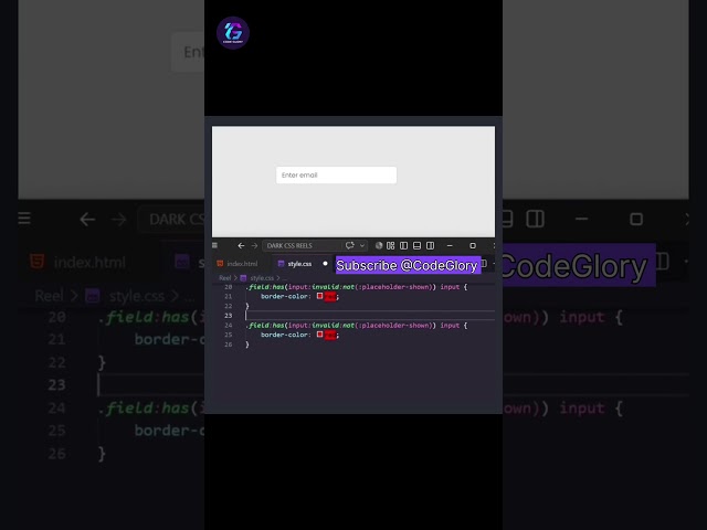 You Don't Need JavaScript for Email Validation 😳#css #webdevelopment #coding #shorts #html