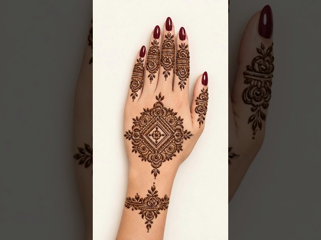 Easy mehndi design for back hand | simple mehndi #henamehndidesign #henna #mehndi #shortsfeed #reel