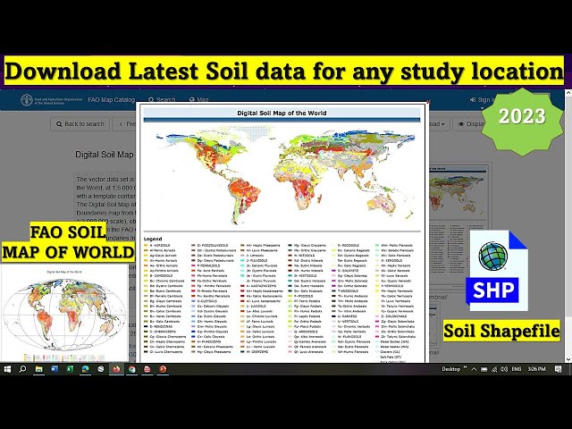 Download Latest Soil data for any study location | 2023 | FAO Soil Map of World | ESRI Shapefile