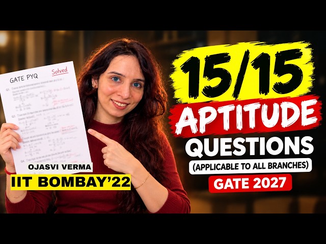 🫣 90% of GATE Aspirants Get This Wrong — Aptitude PYQs Solved LIVE | IIT Bombay | GATE 2027