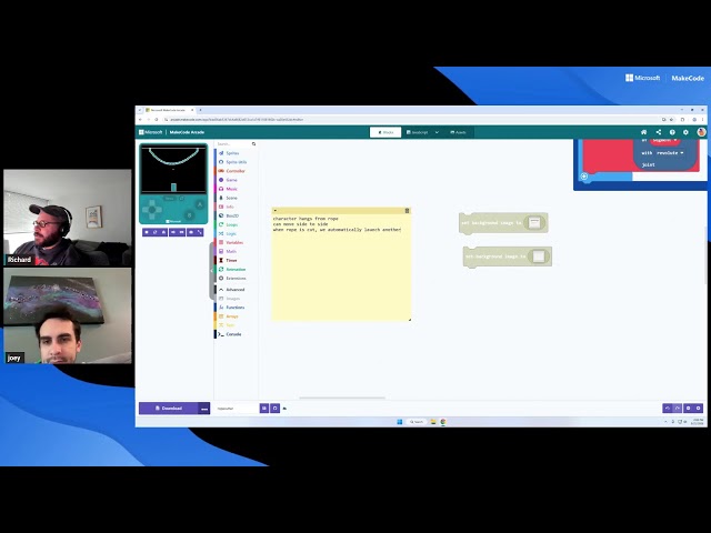 More physics in MakeCode Arcade!