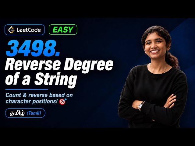 LeetCode 3498 – Reverse Degree of a String | Daily Challenge | Best Solution Tamil | DSA Interviews