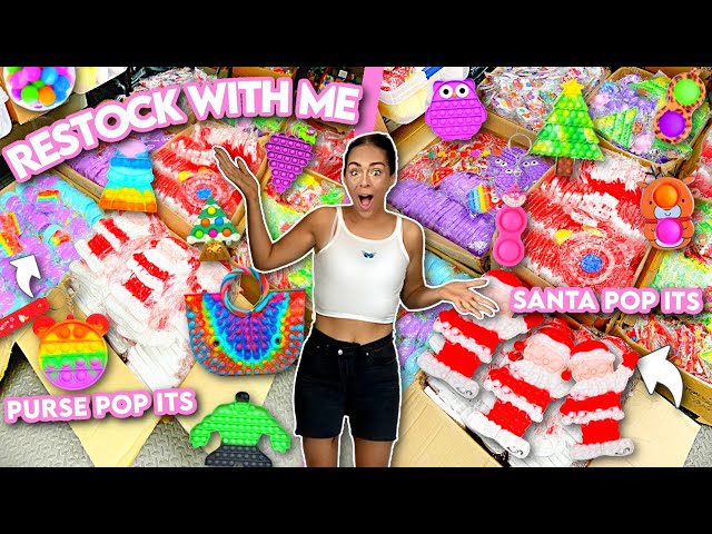 Restock my Fidget Toy Business With Me! *JUMBO Pop Its, Stress Balls, Pop Its Keychains*