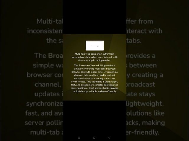 Javascript Cross tab sync#javascript #coders @Aonetechin