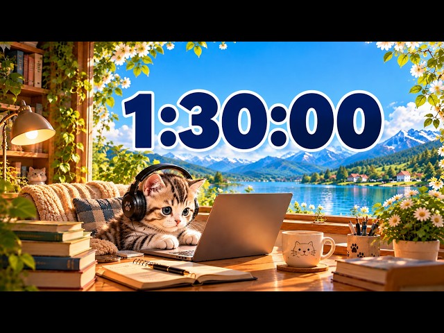 90 Minute Timer l 1 Hour and 30 Minute Timer with Relaxing Music🎵 | Study Timer | Study Focus