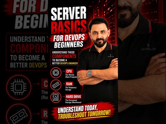 Server Basics for DevOps Beginners: CPU, RAM & Hard Drive Explained