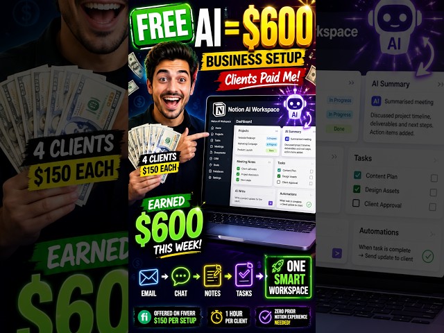 This FREE AI helped someone earn $600 by setting up business workflows