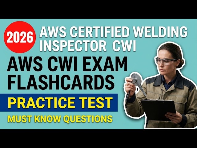 AWS CWI Exam Flashcards | AWS Certified Welding Inspector CWI Prep | 50 Questions Explained Answers