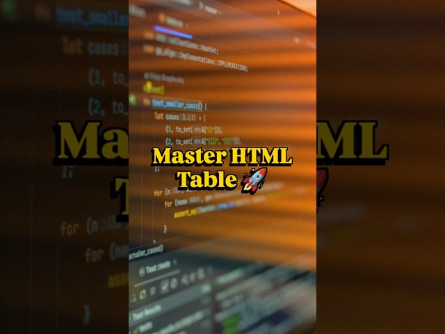 HTML series part 9: HTML table..#html #htmltutorial #frontenddevelopment