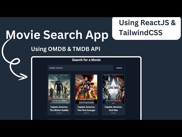 Movie Search Web App Using ReactJS & TailwindCSS | OMDB & TMDB API Integration | Code With Pawan