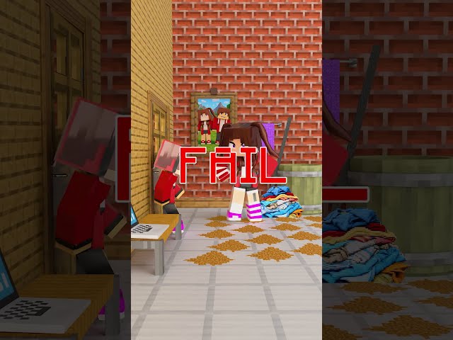 JJ clean his room clearly so Sister wont see - MAIZEN in Minecraft