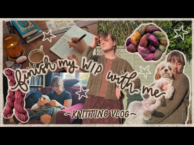 blocking saved my project? ✨ cosy autumn knitting vlog 🍂🍁 finishing my marielle cardigan & spinning!
