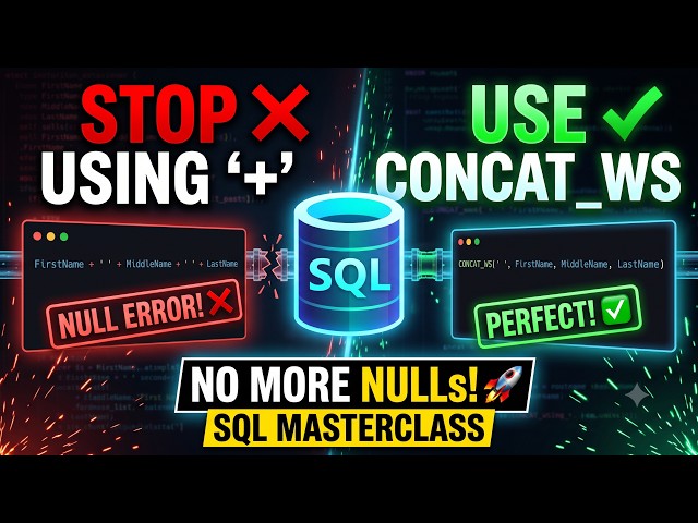 Mastering CONCAT_WS in SQL Server | Real-World Database Examples
