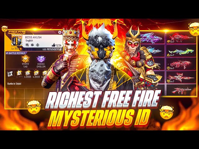 RICHEST AND RAREST FREE FIRE MYSTERIOUS  ID 😱 World's Best Free Fire collection ID