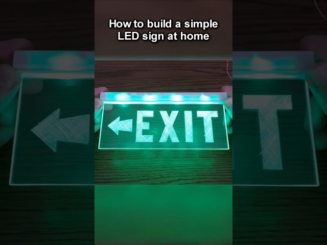 Simple LED sign DIY #shorts #diy #led #ledlights