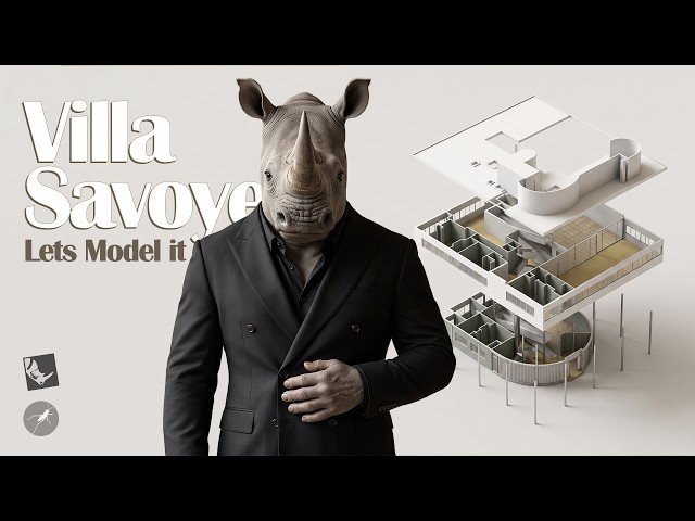 Villa Savoye in Rhino | Complete Modeling Tutorial for Beginners