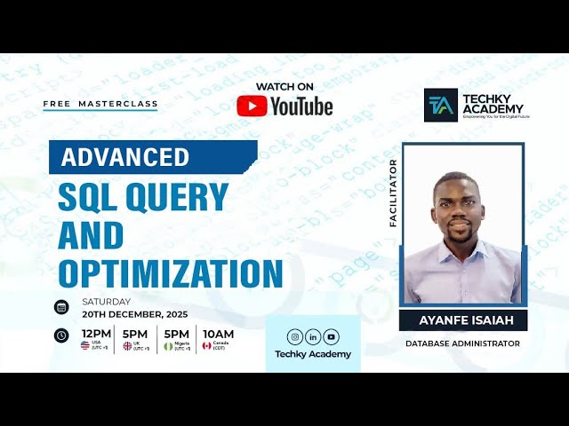 Advanced SQL Query and Optimization