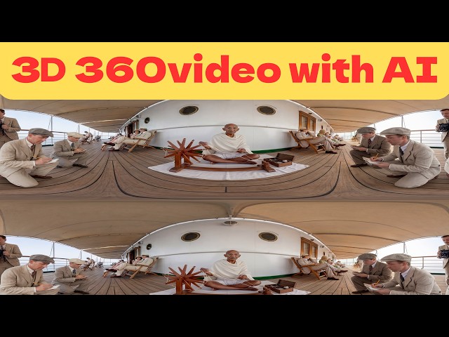 #54 Fully AI-Generated Native 6K 360VR | Gandhi 1931 Onboard Journey (No Upscaling)