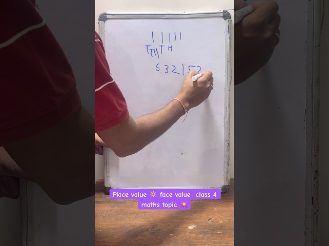 Place Value 💥and Face Value class 4 math 🥳 Topic | Learn math class | school #shorts #maths