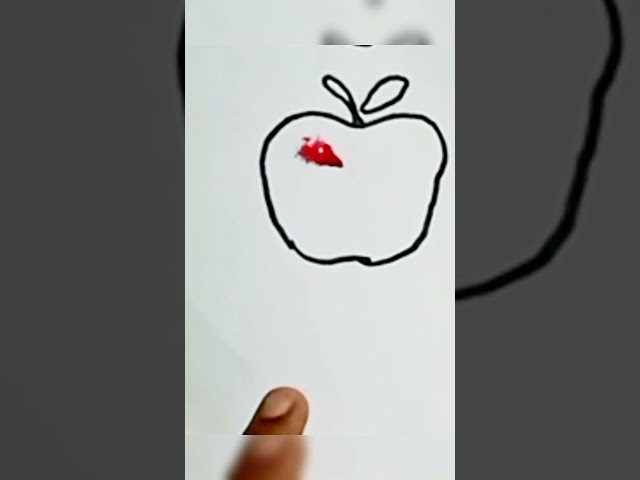 Drawing apple #shortsvideo​ #youtubeshorts​ #howtodrawflowervase