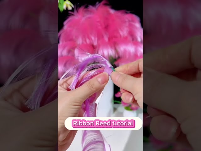 DIY home decor ribbon reed flowers#handmade #handmadegifts #flowers #gift #ribbon  #handmadecraft