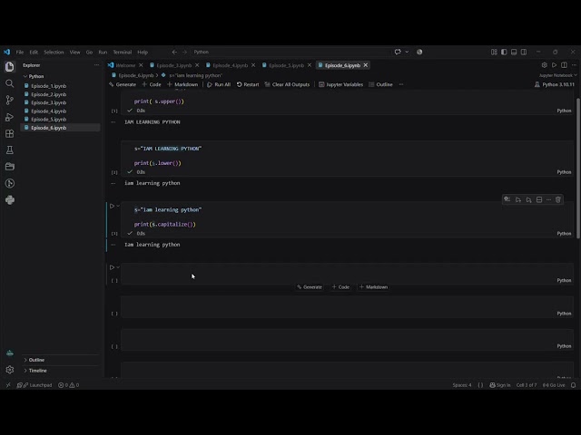 Python String Functions – Episode - 6 | Complete Beginner Guide