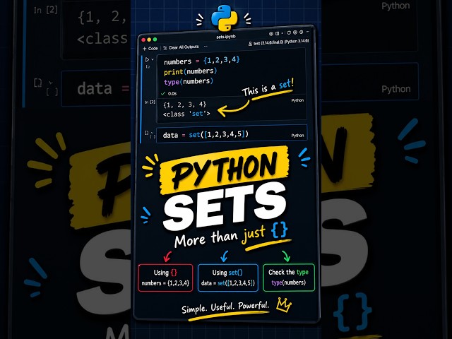Think {} Creates an Empty Set? Think Again! 😳 #coding #learnpython #datascience