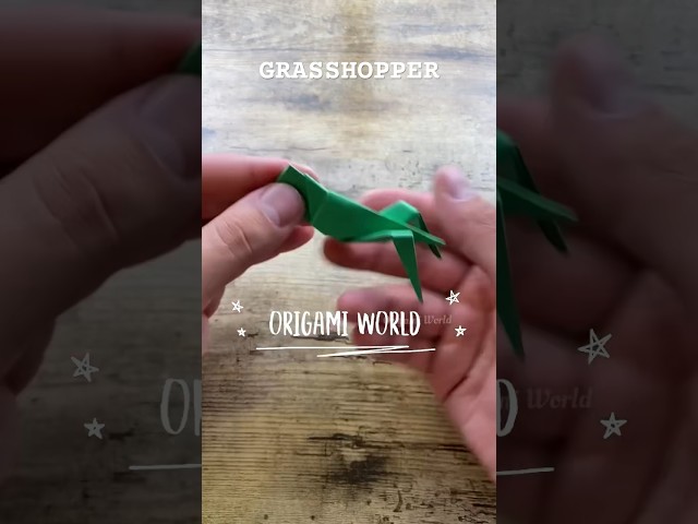 ORIGAMI GRASSHOPPER EASY CRAFT TUTORIAL | MAKE INSECTS PAPER ORIGAMI INSTRUCTIONS GRASSHOPPER CRAFTS