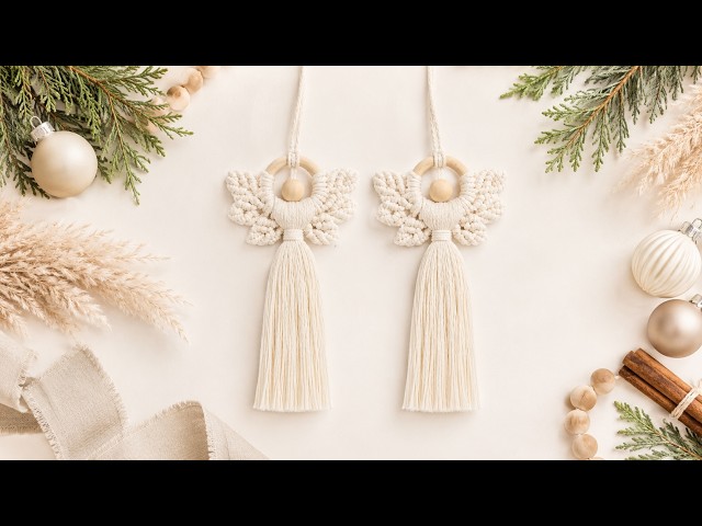 DIY Macrame Angel Ornament Tutorial Step-by-Step Pattern