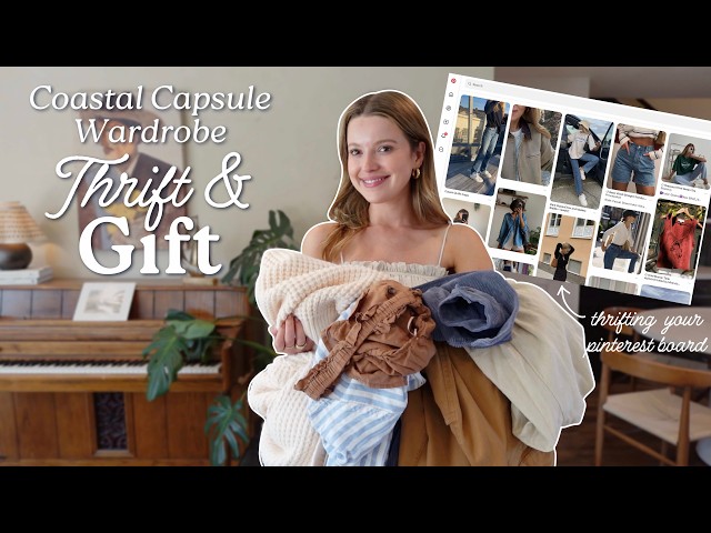 THRIFT + GIFT | a coastal capsule wardrobe for a young beachy mom - thrifting your pinterest!