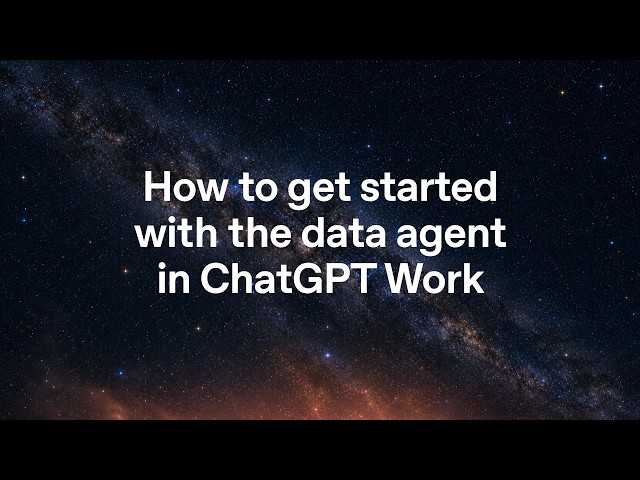 Use ChatGPT Work to build your data agent